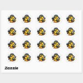 Rubber Eend Fotograaf Ronde Sticker (Vel)