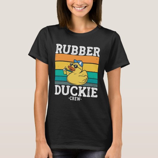 Rubber Eend Gele Duckie Bemanning Bad Eenden Eendj T-shirt (Voorkant)