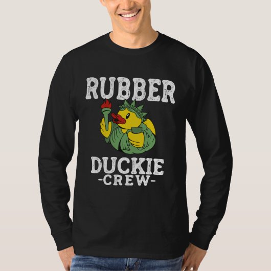 Rubber Eend Gele Duckie Crew Bad Eenden Eendjes T-shirt (Voorkant)