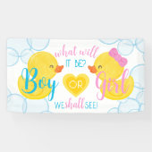 Rubber Eend Geslacht Neutraal of Reveal Feestje Spandoek (Horizontaal)