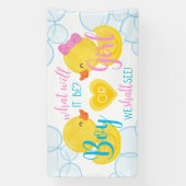 Rubber Eend Geslacht Neutraal of Reveal Feestje Spandoek (Verticaal)