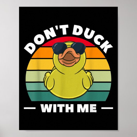 Rubber Eend Grappige Mannen Duwen Me Niet Onder Poster (Voorkant)