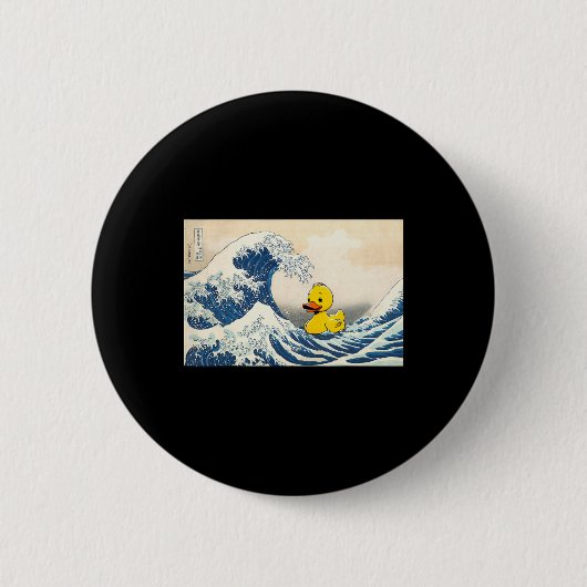 Rubber Eend Grote Golf Cute Ducky Duckie Mannen Vr Ronde Button 5,7 Cm (Voorkant)