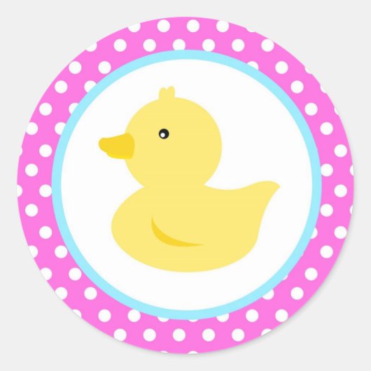 Rubber eend gunst Stickers (Voorkant)
