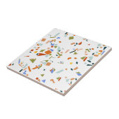 Rubber Eend helder, modern, Terrazzo patroon Tegeltje (Zijkant)