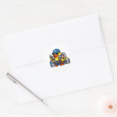 Rubber Eend HVAC Technicus Ronde Sticker (Envelop)