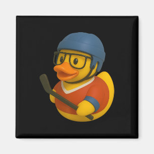 Rubber Eend IJshockey Speler Ducky Duckie Mannen V Magneet