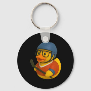 Rubber Eend IJshockeyspeler Ducky Duckie Mannen Vr Sleutelhanger