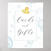 Rubber eend Kaarten en geschenken teken Poster (Voorkant)