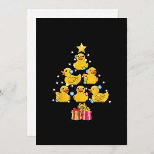 Rubber Eend Kerstboom Duckie Kwak Kerstmis Feestdagenkaart (Voorkant / Achterkant)