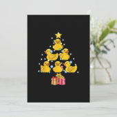 Rubber Eend Kerstboom Duckie Kwak Kerstmis Kaart (Staand voorkant)