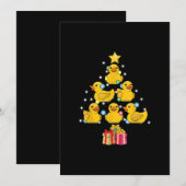 Rubber Eend Kerstboom Duckie Kwak Kerstmis Kaart (Voorkant / Achterkant)