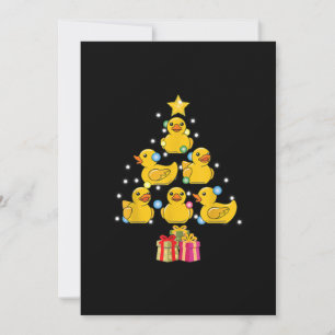 Rubber Eend Kerstboom Eendje Kwak Kerstmis Kaart