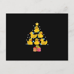 Rubber Eend Kerstboom Eendje Kwak Kerstmis Uitnodiging Briefkaart