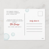 Rubber eend kerstman foto Waterverf Feestdagenkaart (Achterkant)