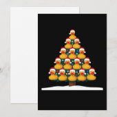Rubber Eend Kerstman Hoed Kerstboom Kerst Vakantie Kaart (Voorkant / Achterkant)