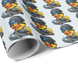Rubber Eend Lasser Cadeaupapier