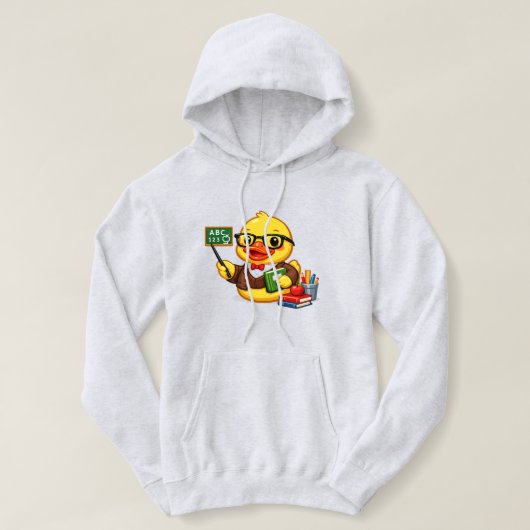 Rubber Eend Leraar Hoodie (Design voorkant)