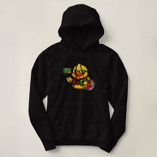 Rubber Eend Leraar Hoodie (Design voorkant)
