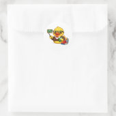 Rubber Eend Leraar Ronde Sticker (Tas)