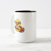 Rubber Eend Leraar Tweekleurige Koffiemok (Voorkant links)