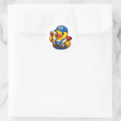 Rubber Eend Loodgieter Ronde Sticker (Tas)