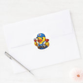 Rubber Eend Loodgieter Ronde Sticker (Envelop)