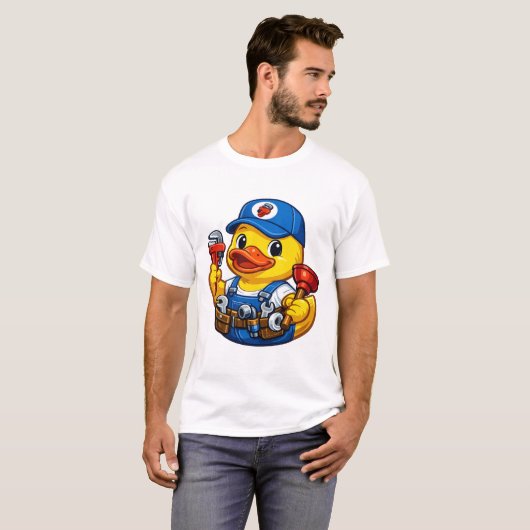 Rubber Eend Loodgieter T-shirt (Voorkant volledig)