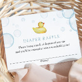 Rubber eend luier raffle insert kaart