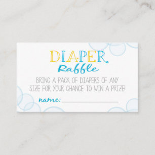 Rubber eend luier raffle insert Kaarten