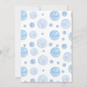 Rubber eend meisje 1e verjaardag uitnodiging (Achterkant)