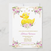 RUBBER EEND MEISJE Baby Shower Kaart (Voorkant)