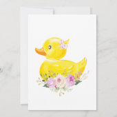 RUBBER EEND MEISJE Baby Shower Kaart (Achterkant)