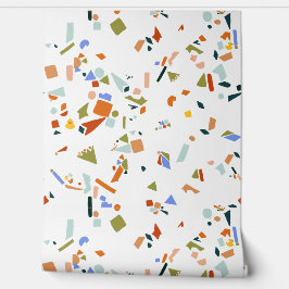 Rubber Eend Modern geïllustreerd terrazzo patroon Behang