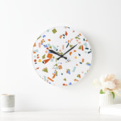 Rubber Eend Moderne Geïllustreerde Terrazzo Grote Klok (Huis)