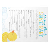Rubber eend naam dat nummer Baby shower spel Notitieblok (Voorkant)