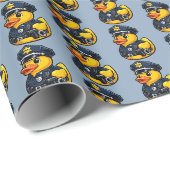 Rubber Eend Politieagent Cadeaupapier (Rol Hoek)