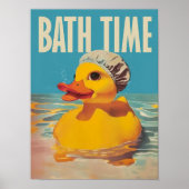 Rubber Eend Print Voor Badkamer – Retro Badkamer M (Voorkant)