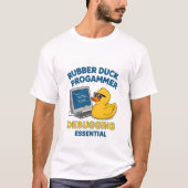 Rubber Eend Programmeur Grappig Debuggen Essentiee T-shirt (Voorkant)