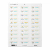 Rubber Eend Rub A Dub Dub Badkamer Babyfeest  Etiket (Full Sheet)