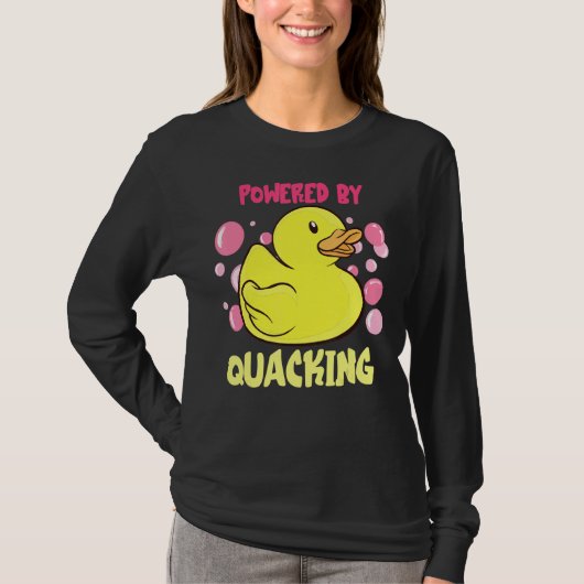 Rubber eend Rubber eend aangedreven door Quacking T-shirt (Voorkant)