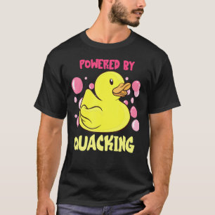 Rubber eend Rubber eend aangedreven door Quacking T-shirt