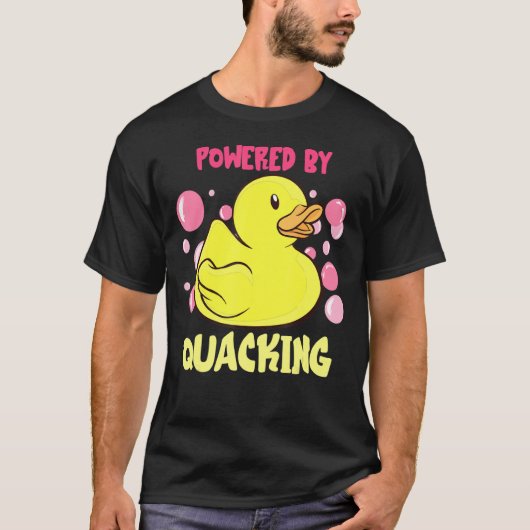 Rubber eend Rubber eend aangedreven door Quacking T-shirt (Voorkant)