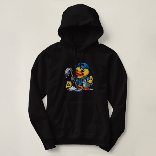 Rubber Eend Schoonmaker Hoodie (Design voorkant)