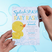 Rubber Eend Spetter Spat Baby Borrel Kaart
