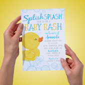 Rubber Eend Spetter Spat Baby Borrel Kaart