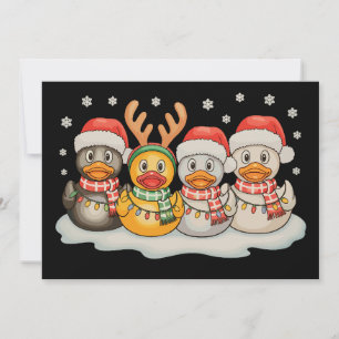 Rubber Eend Squad Sinterklaas Rendier Kerstlichten Kaart