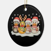 Rubber Eend Squad Sinterklaas Rendier Kerstlichten Keramisch Ornament (Links)
