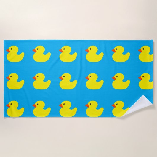 Rubber Eend Strandhanddoek Strandlaken (Voorkant)