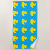 Rubber Eend Strandhanddoek Strandlaken (Voorkant)